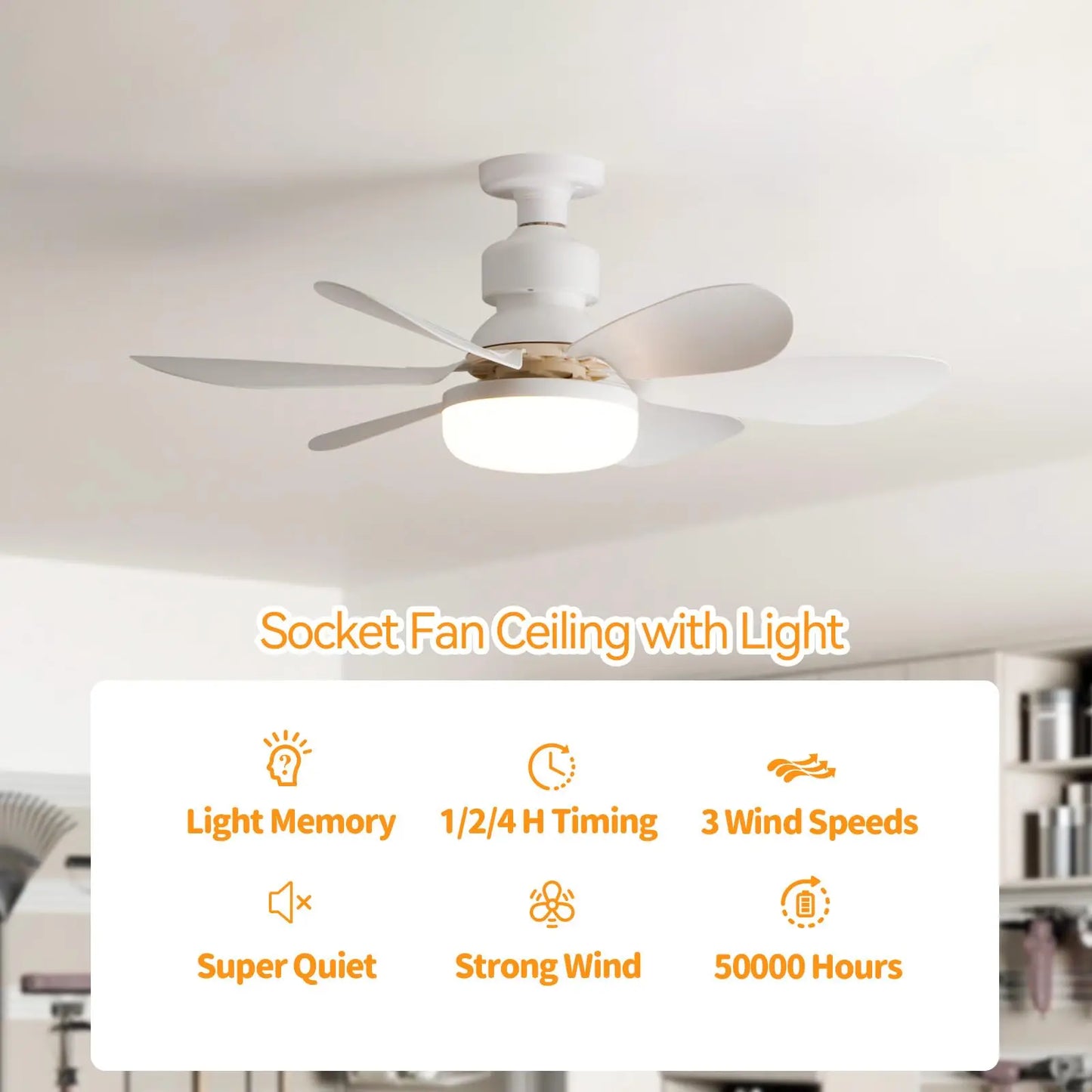 BreezeGlow 40W LED Ceiling Fan Light